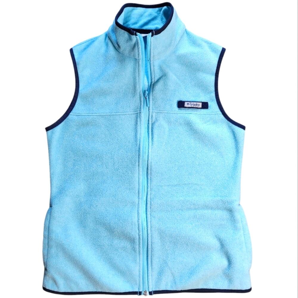 Columbia fleece vest light aqua size S